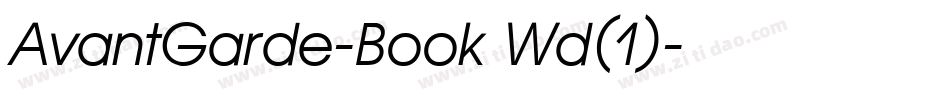 AvantGarde-Book Wd(1)字体转换